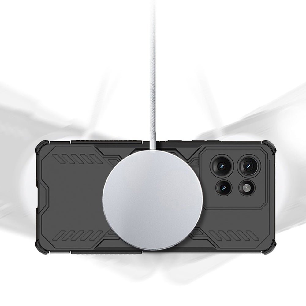 Coque MagSafe pour Motorola Edge 50 Fusion, Techsuit, ArmorMag, Noire
