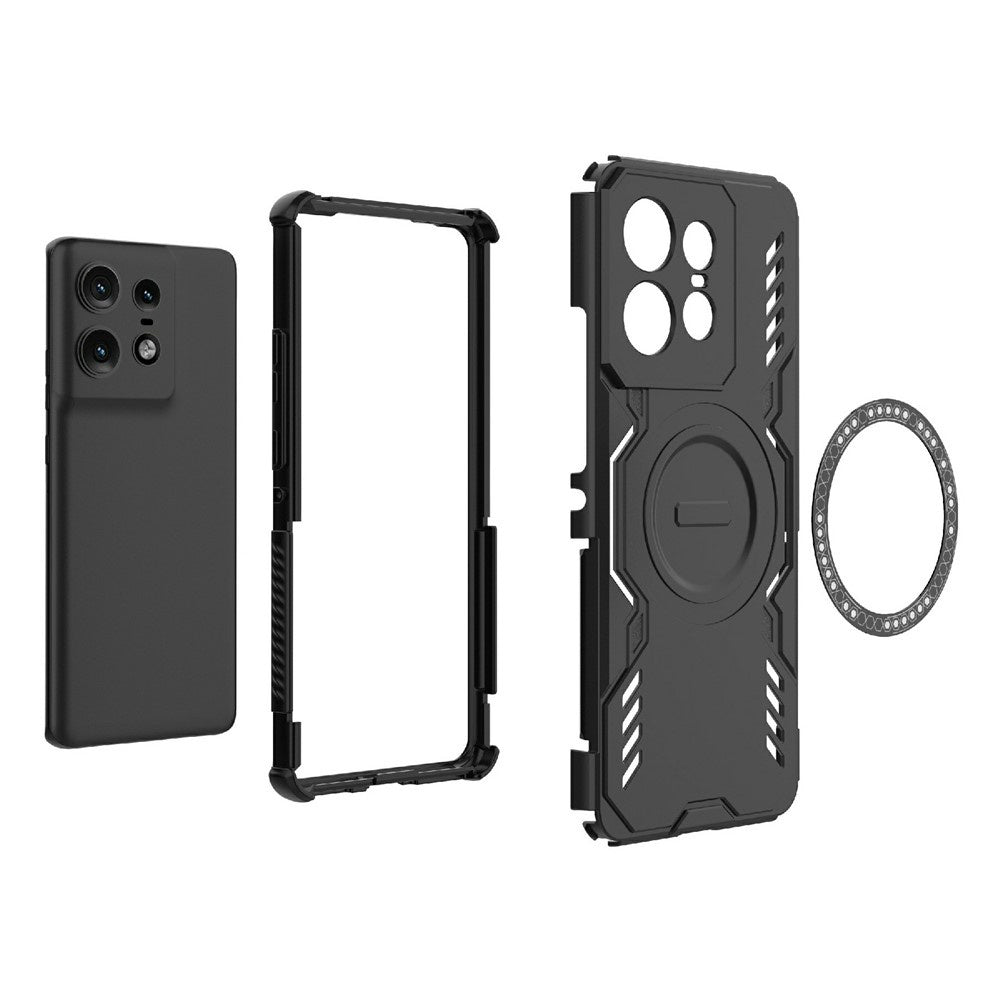 Custodia MagSafe per Motorola Edge 50 Pro, Techsuit, ArmorMag, Nera
