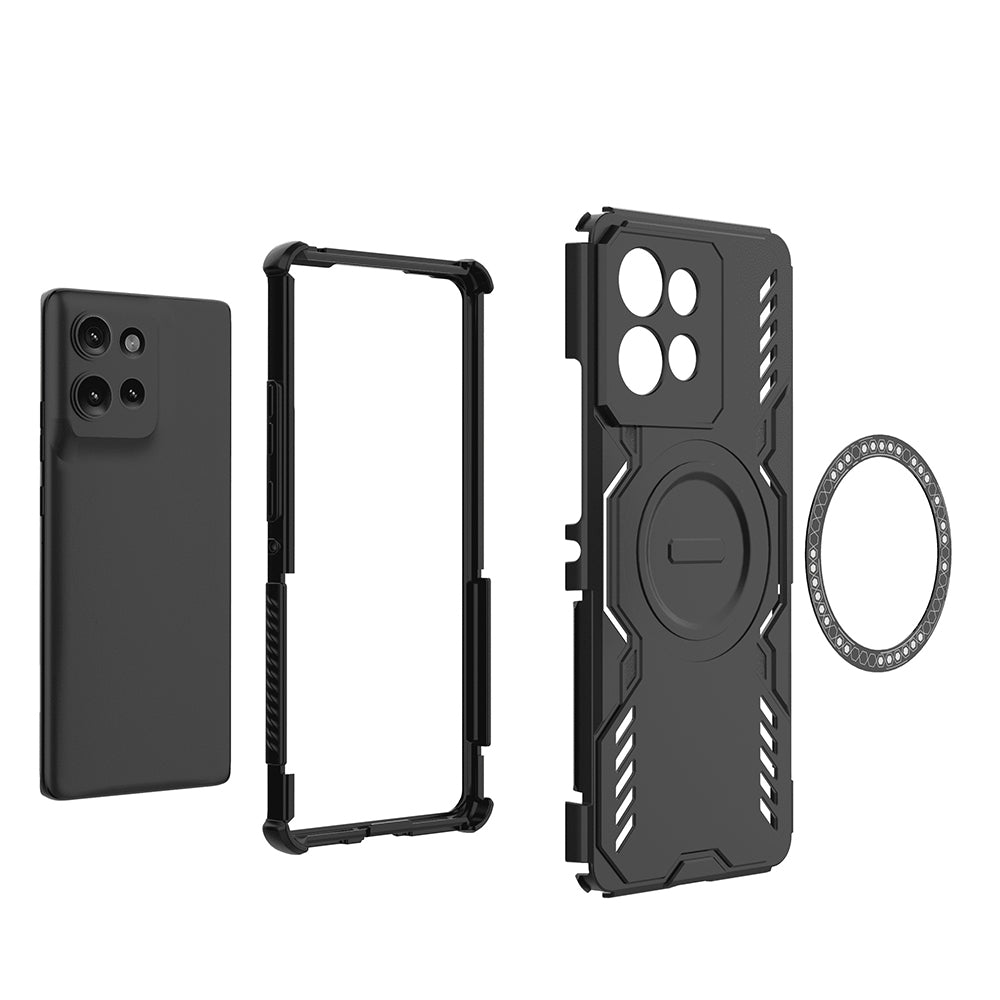 Custodia MagSafe per Motorola Edge 50, Techsuit, ArmorMag, Nera