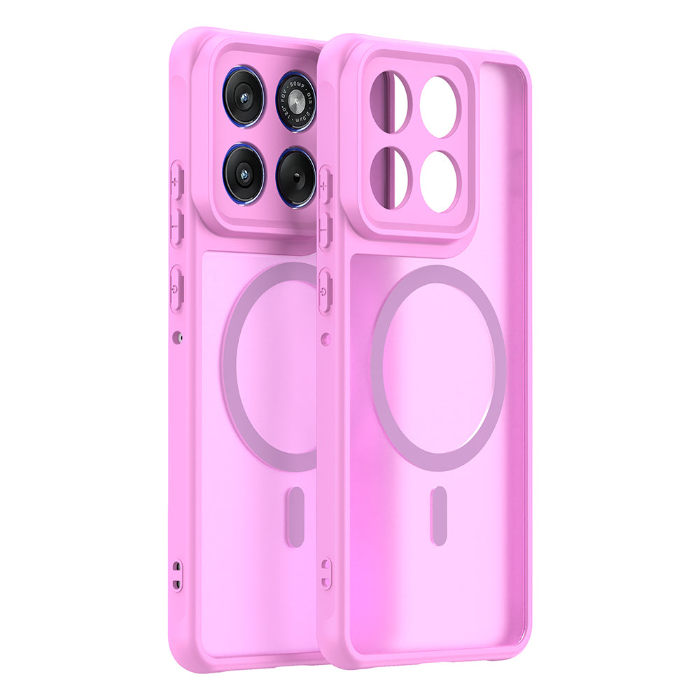 Custodia MagSafe per Motorola Edge 70, Techsuit, HaloFrost II, Rosa