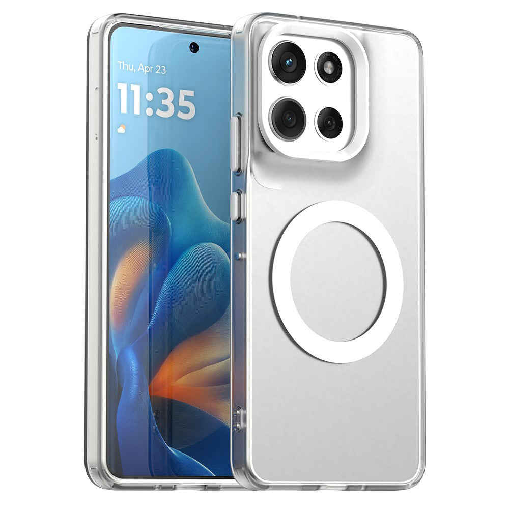 Custodia MagSafe per Motorola Moto G86, Techsuit, CandyCase, Bianca