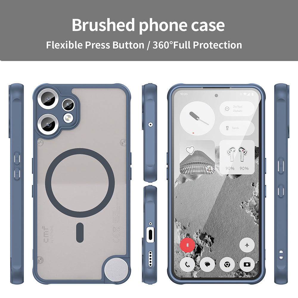 Custodia MagSafe per Nothing CMF Phone 2 Pro, Techsuit, HaloFrost II, Blu Navy