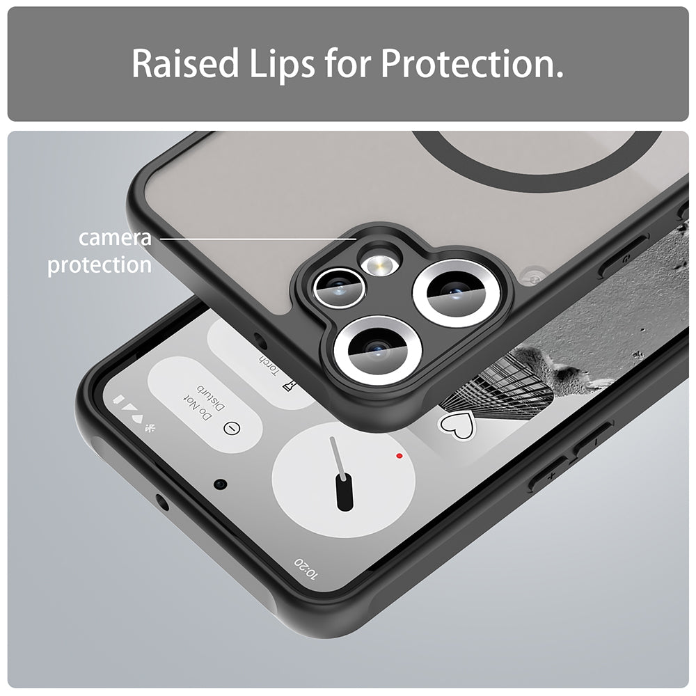 Coque MagSafe pour Nothing CMF Phone 2 Pro, Techsuit, HaloFrost II, Noire