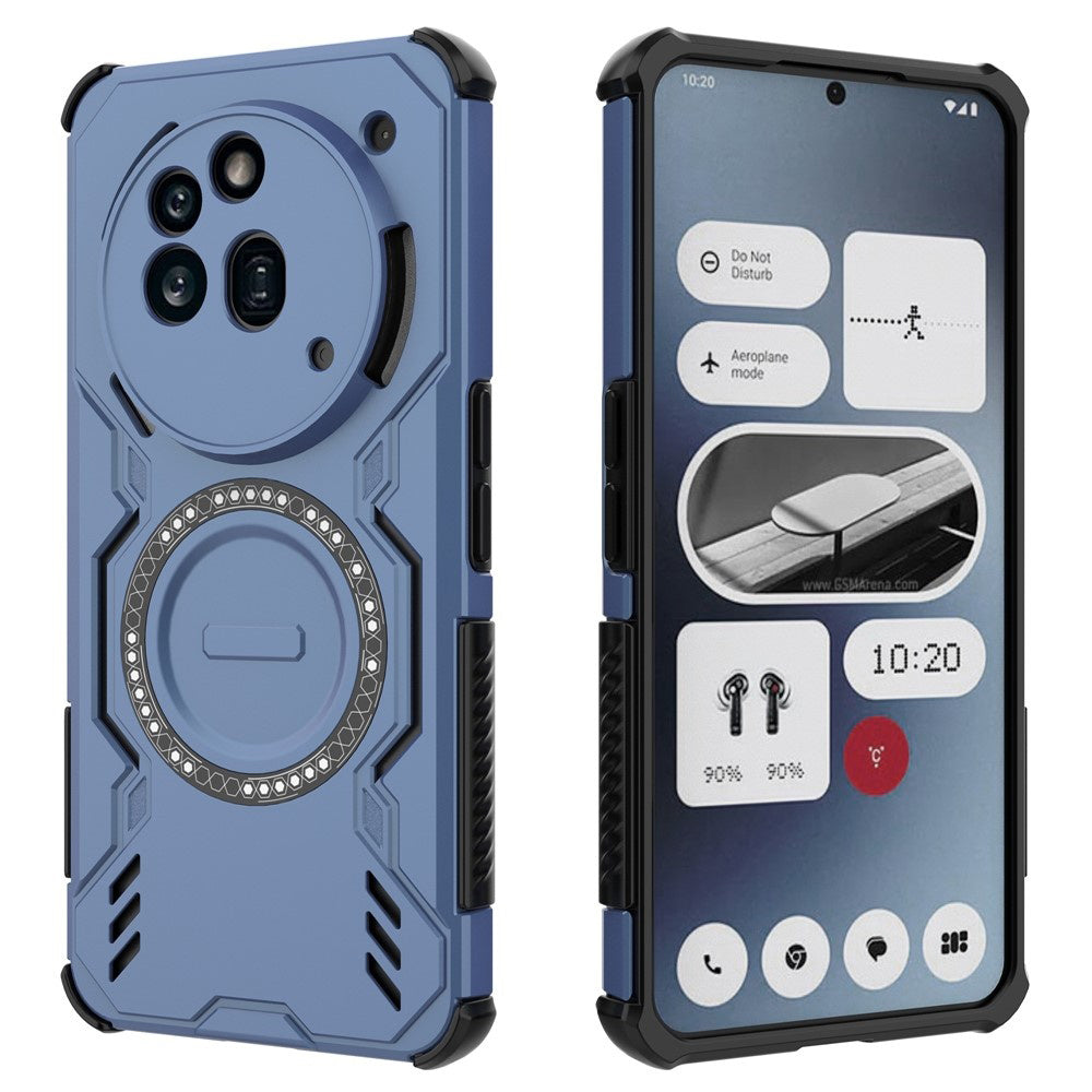 Custodia MagSafe per Nothing Phone (3a) Pro, Techsuit, ArmorMag, Blu