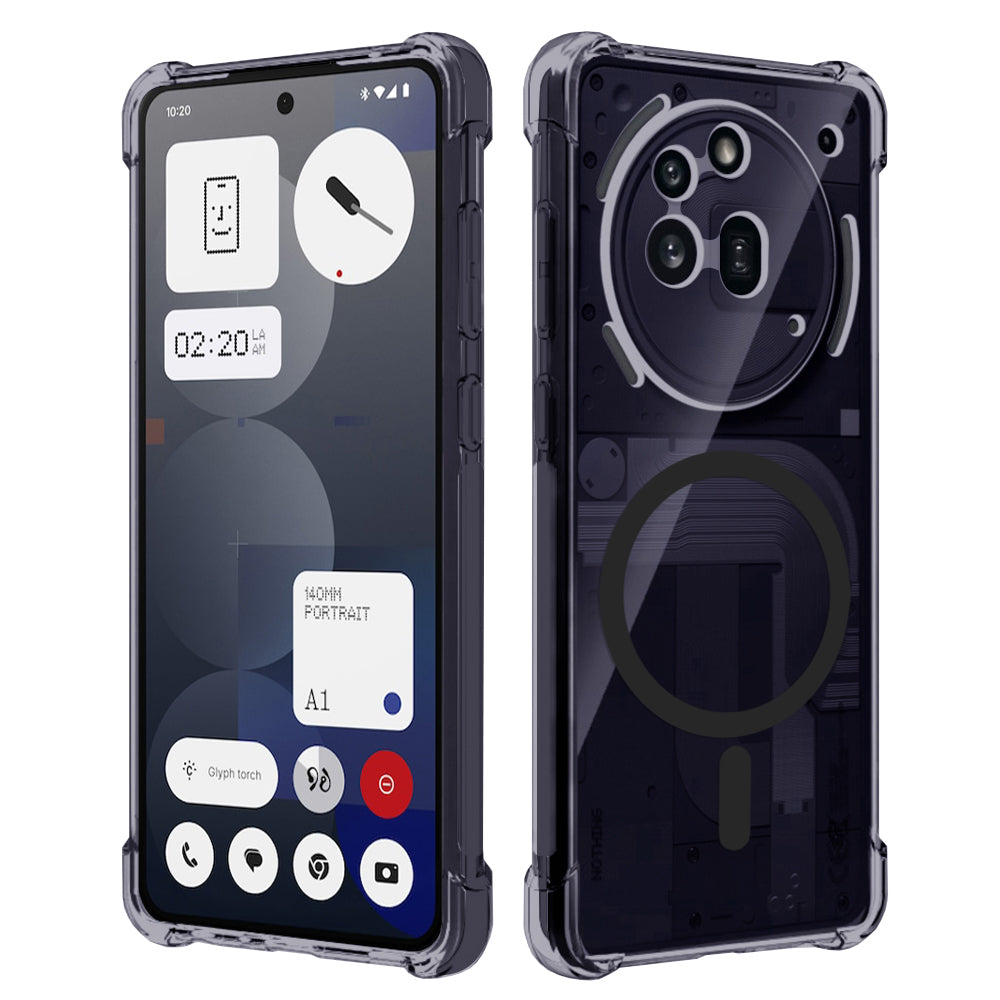 Custodia MagSafe per Nothing Phone (3a) Pro, Techsuit, Shockproof Clear, Fumo