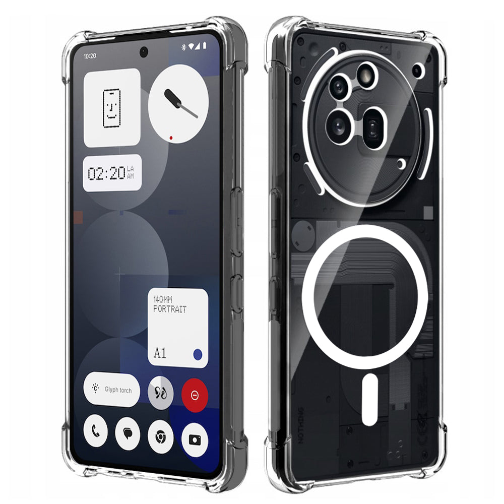 Custodia MagSafe per Nothing Phone (3a) Pro, Techsuit, Antiurto, Trasparente