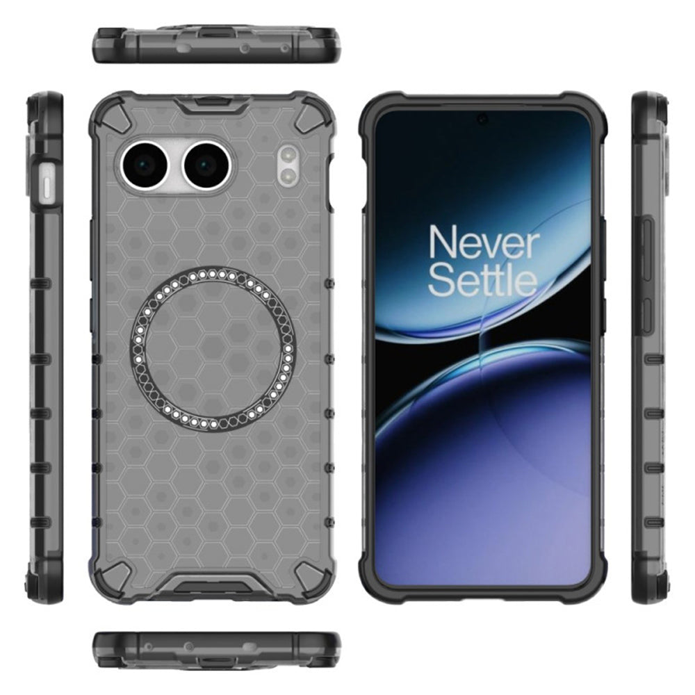 Coque MagSafe pour OnePlus Nord 4, Techsuit, HoneyComb Shield, Noire