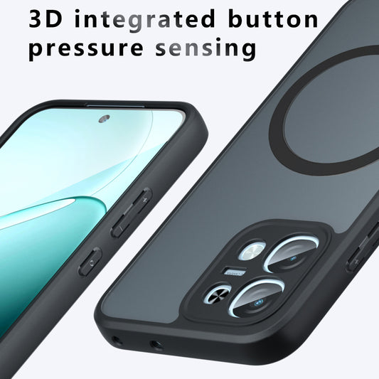 Coque MagSafe pour Oppo A6 Pro 5G / A6 Pro 4G, Techsuit, PureFrost, Noir Satiné
