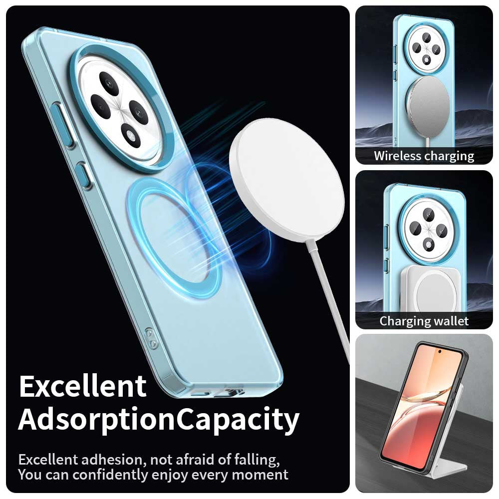 Custodia MagSafe per Oppo Reno12 FS 5G / Reno12 FS 4G / Reno12 F 4G / Reno12 F, Techsuit, CandyCase, Blu