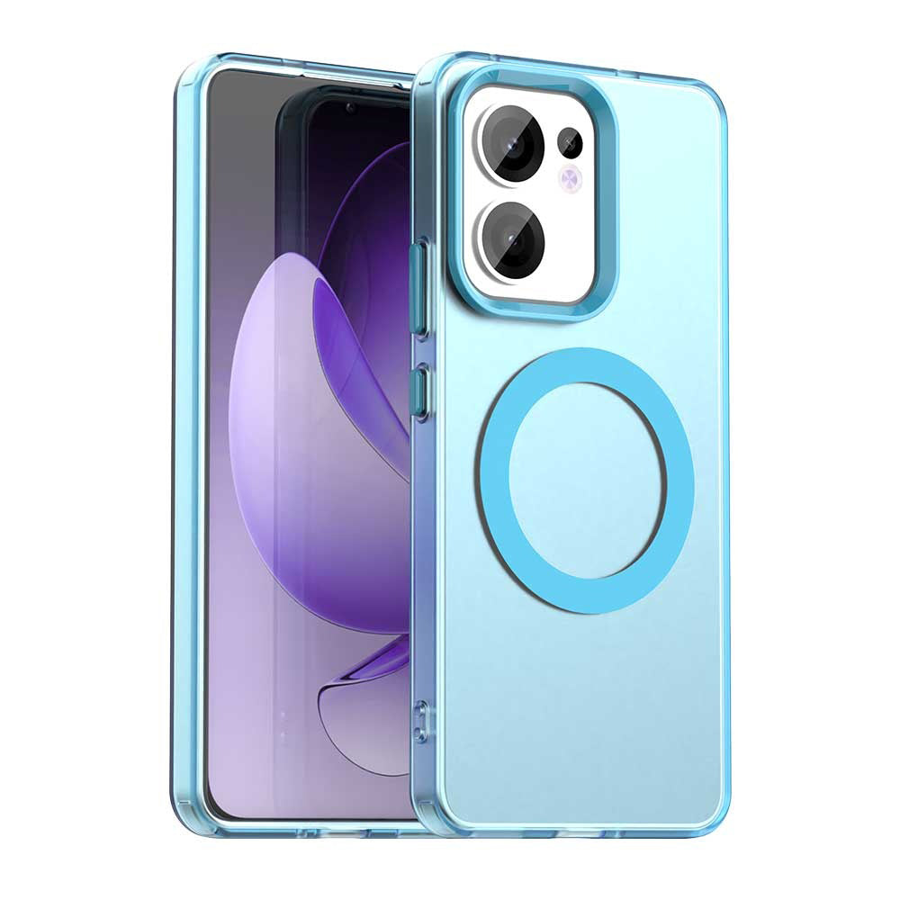 Custodia MagSafe per Oppo Reno13 FS 5G / Reno13 F 4G / Reno13 F, Techsuit, CandyCase, Blu