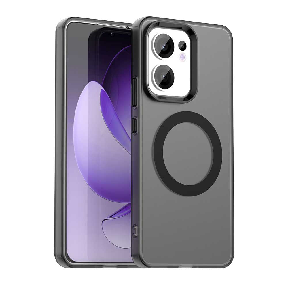Coque MagSafe pour Oppo Reno13 FS 5G / Reno13 F 4G / Reno13 F, Techsuit, CandyCase, Noire