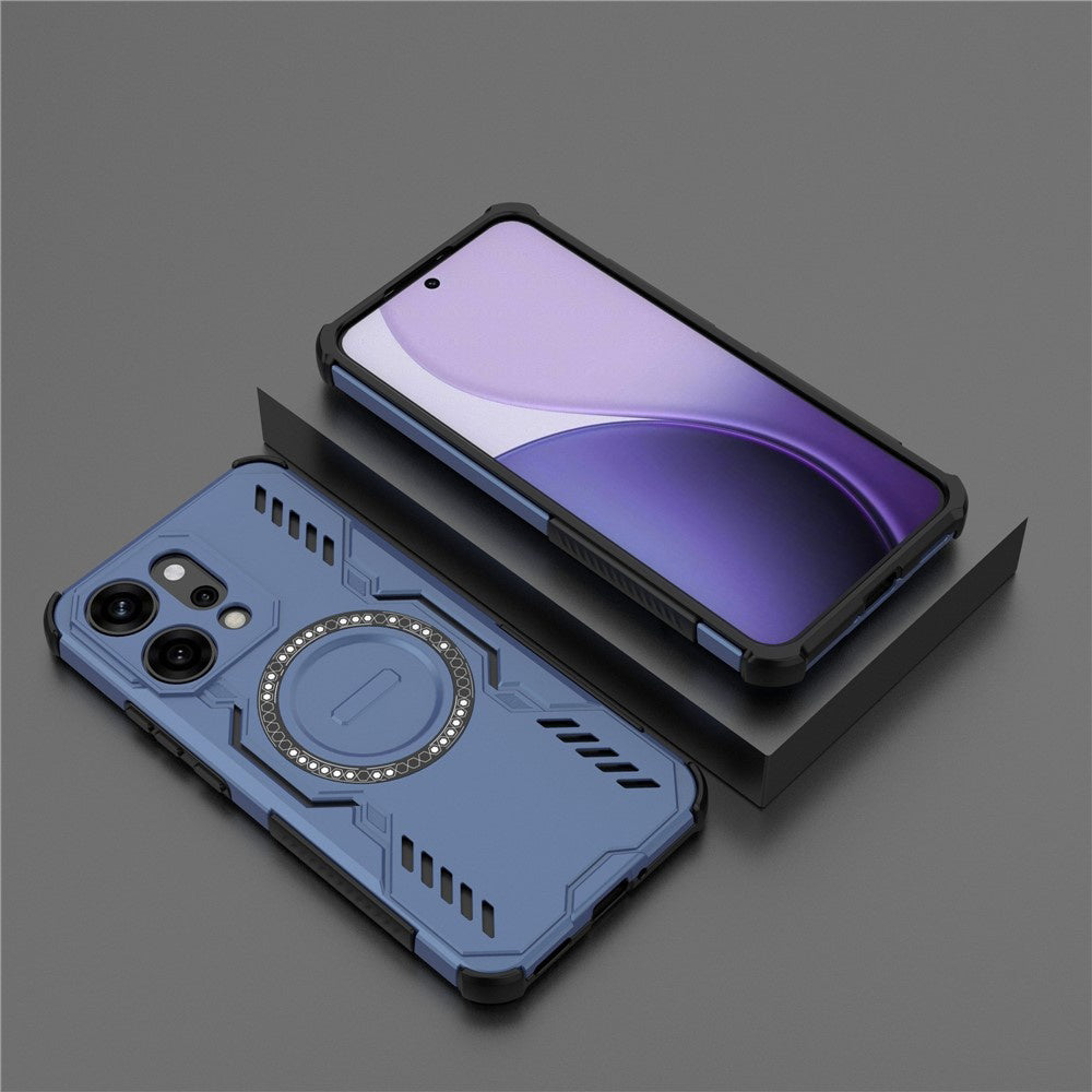 Custodia MagSafe per Oppo Reno14 Pro, Techsuit, ArmorMag, Blu