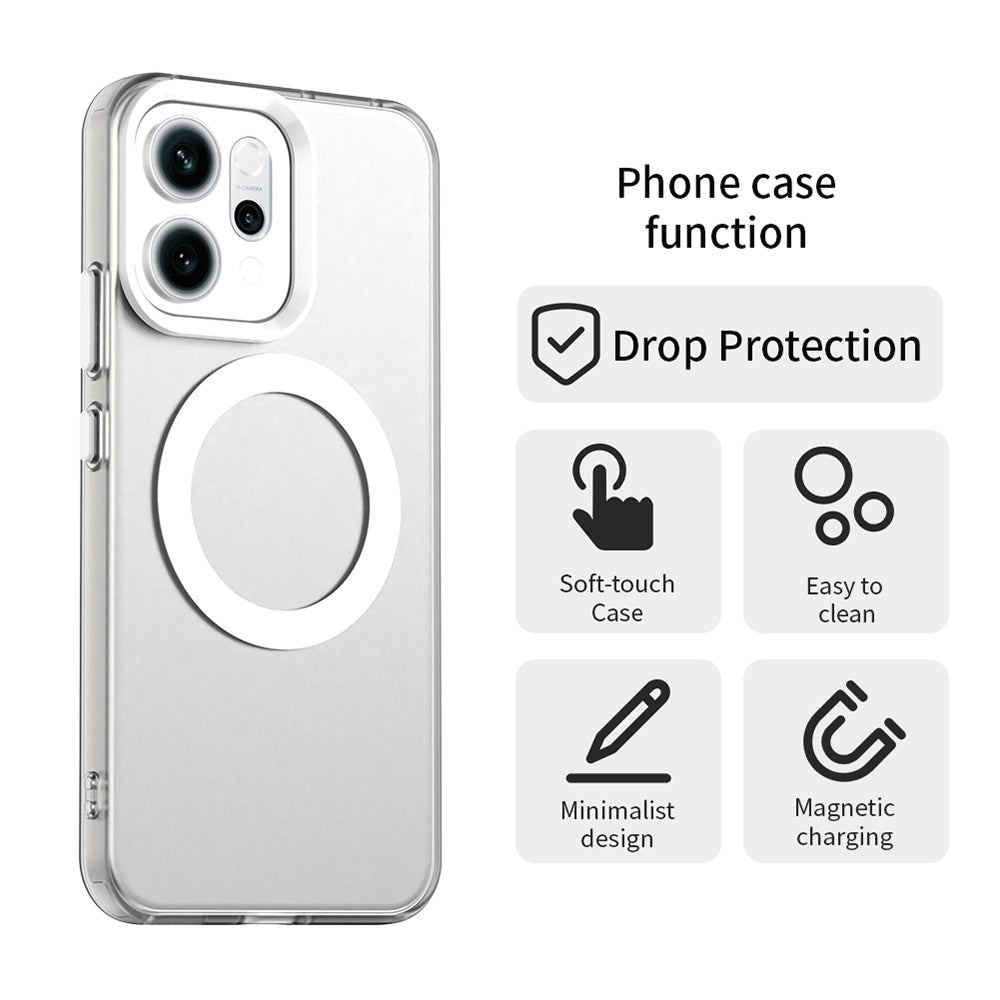 Custodia MagSafe per Oppo Reno14, Techsuit, CandyCase, Bianca