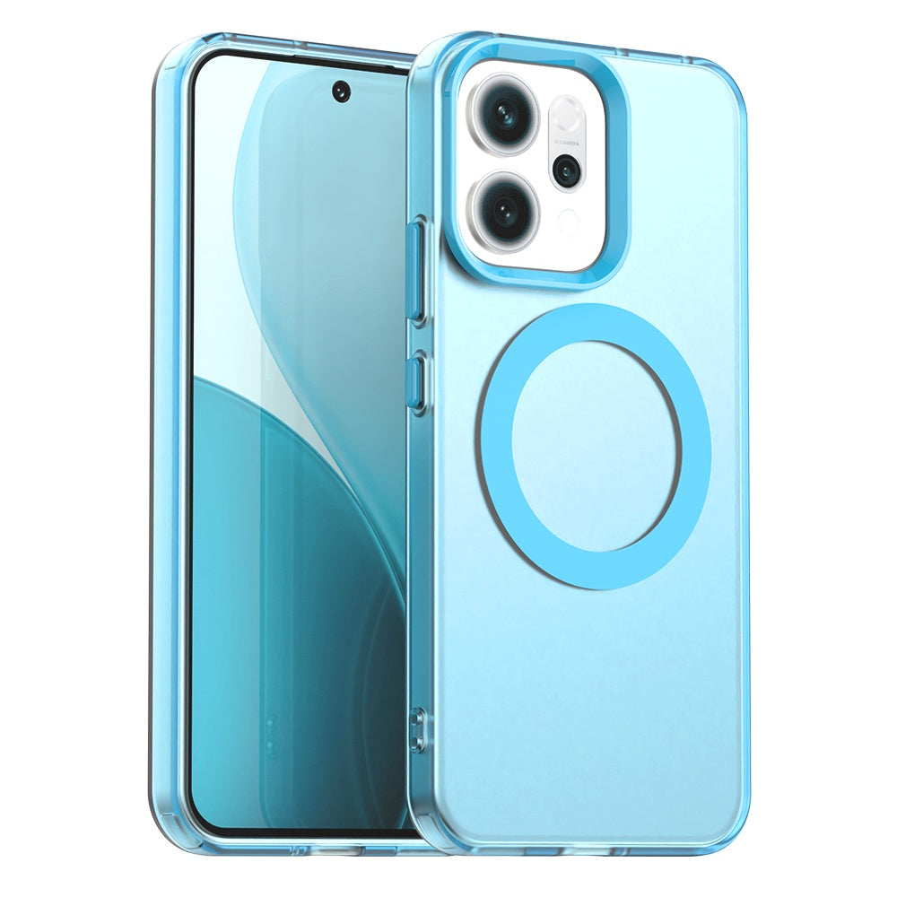 Custodia MagSafe per Oppo Reno14, Techsuit, CandyCase, Blu