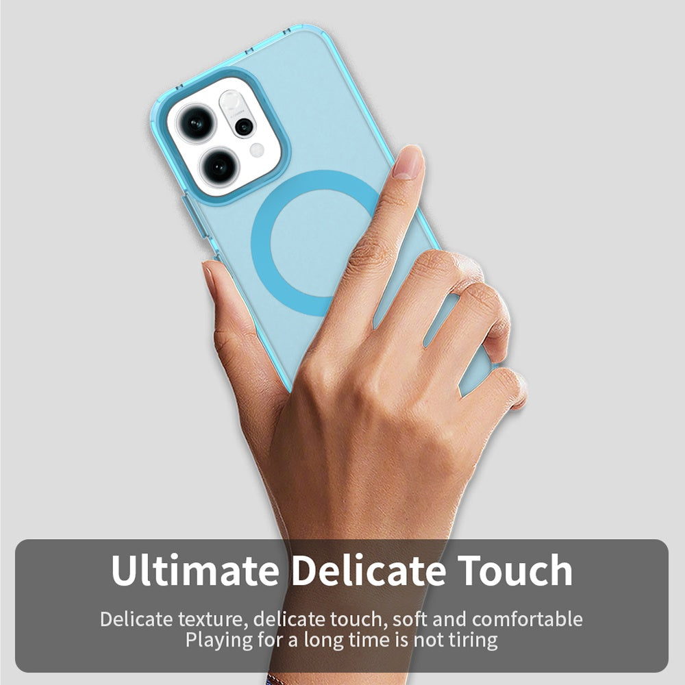 Custodia MagSafe per Oppo Reno14, Techsuit, CandyCase, Blu