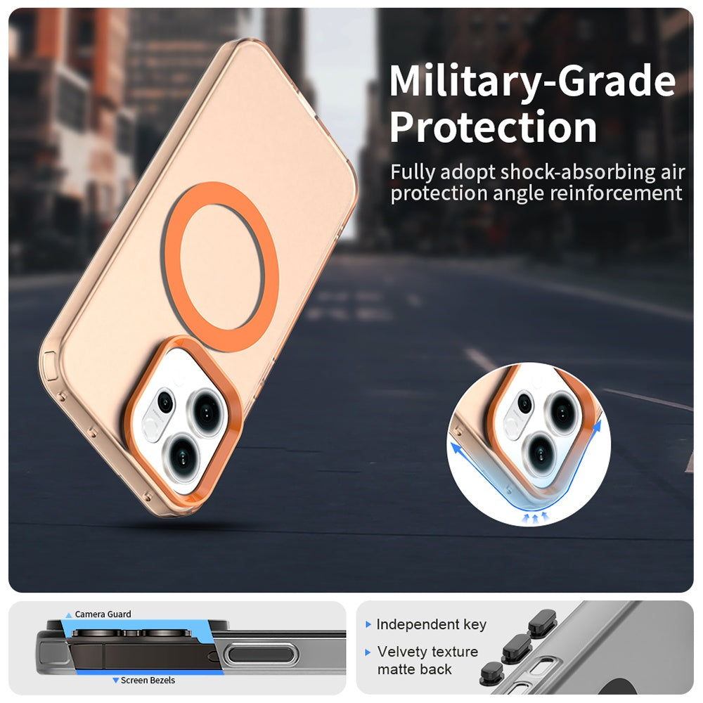 Custodia MagSafe per Oppo Reno14, Techsuit, CandyCase, Arancione