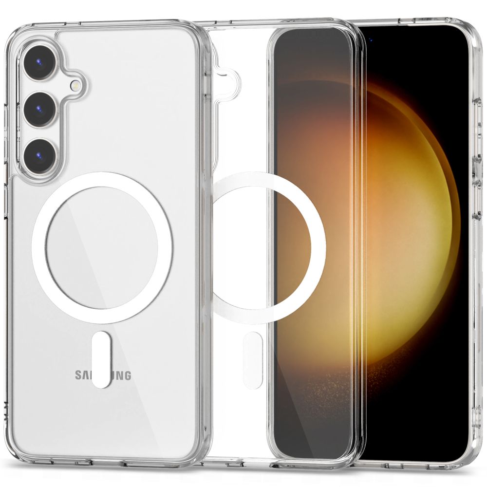 Custodia MagSafe per Samsung Galaxy S24 S921, Tech-Protect, Flexair Hybrid, trasparente