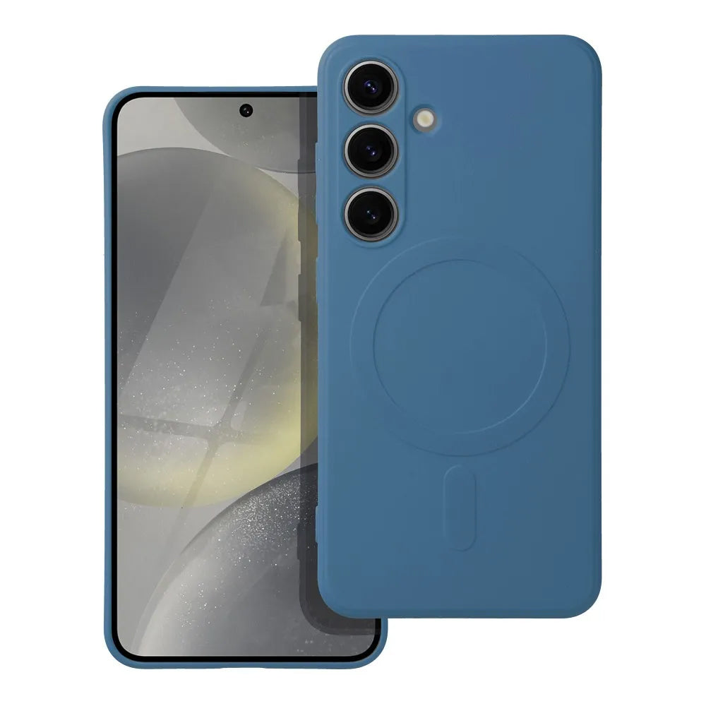 Custodia MagSafe per Samsung Galaxy S25 FE, OEM, Silicone, Blu