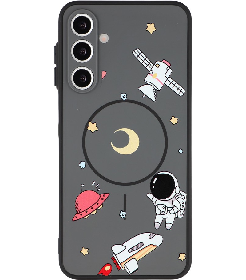 Custodia MagSafe per Samsung Galaxy S26 Ultra S948, OEM, Astronauta Cartoon, Grigio