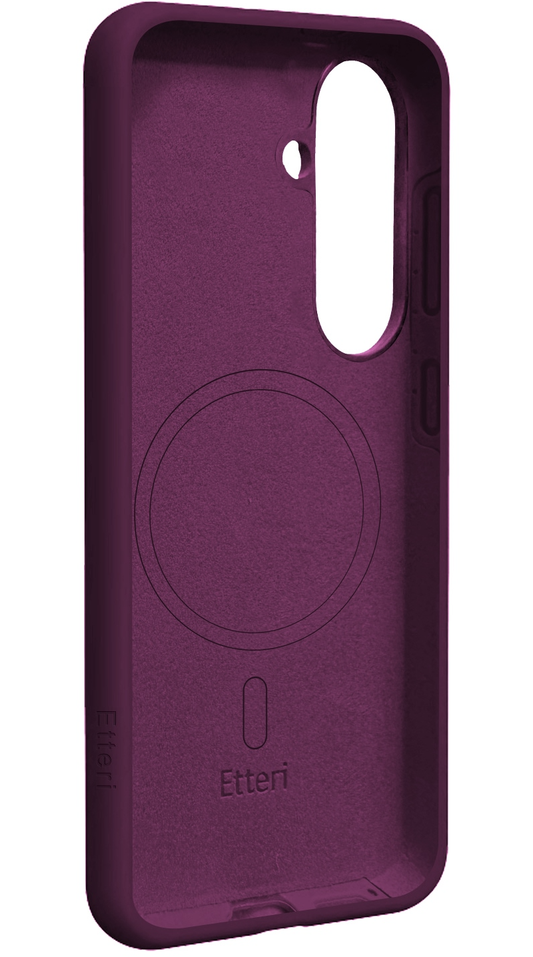Custodia MagSafe per Samsung Galaxy S26 S942, Etteri, Silicone Mag, Vinaccia