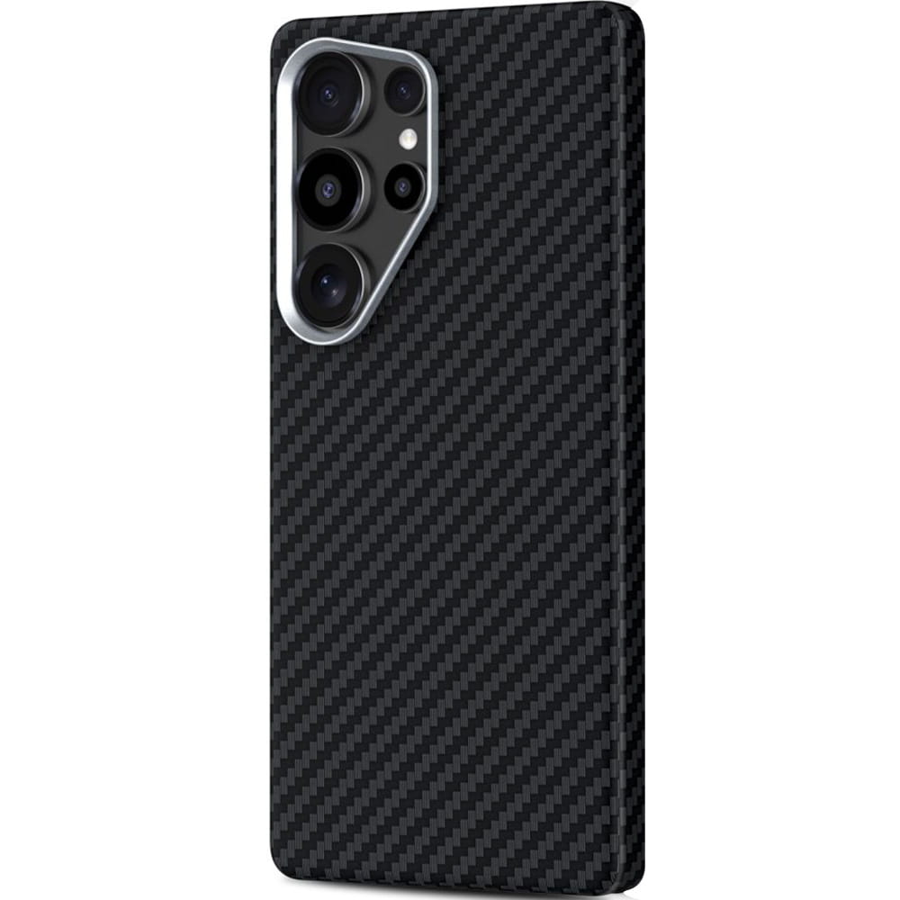Custodia MagSafe per Samsung Galaxy S25 Ultra S938, Tech-Protect, Ion Carbon, Nera
