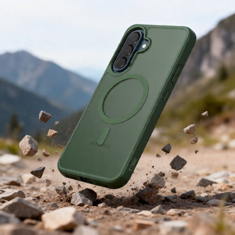 Custodia MagSafe per Samsung Galaxy A37 5G / A56 A566 / A36 A366, Tech-Protect, Magmat, Verde Opaco