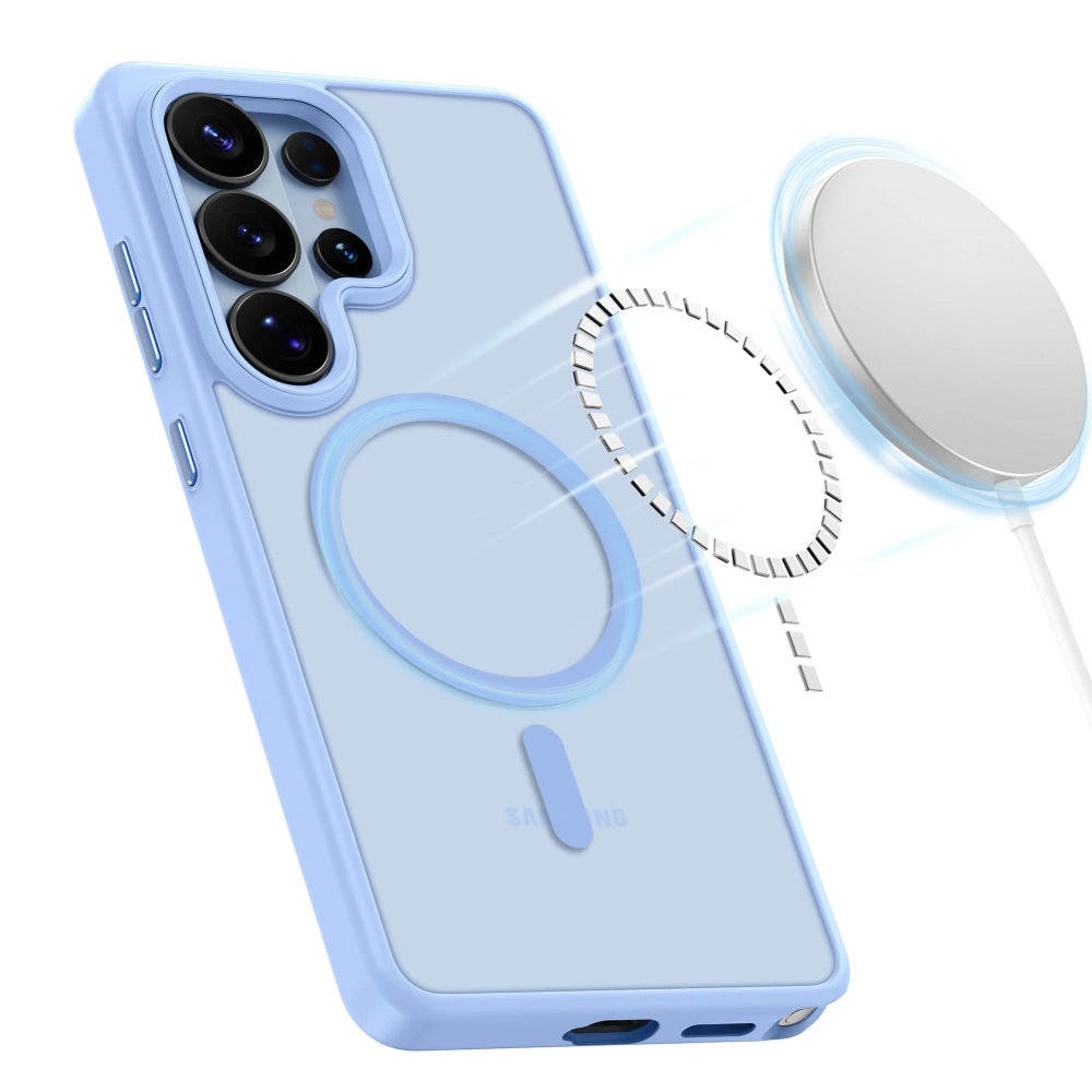 Custodia MagSafe per Samsung Galaxy S26 Ultra S948, Tech-Protect, Magmat, Blu Opaco