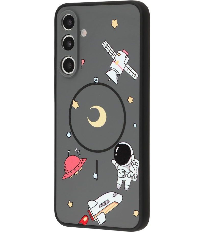 Custodia MagSafe per Samsung Galaxy S26 Ultra S948, OEM, Astronauta Cartoon, Grigio