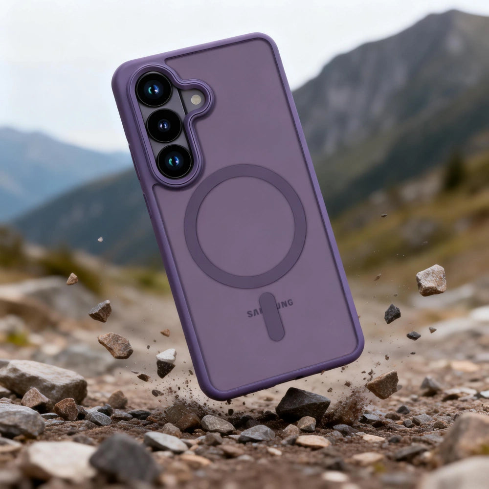Custodia MagSafe per Samsung Galaxy S26 S942, Tech-Protect, Magmat, Viola Opaco