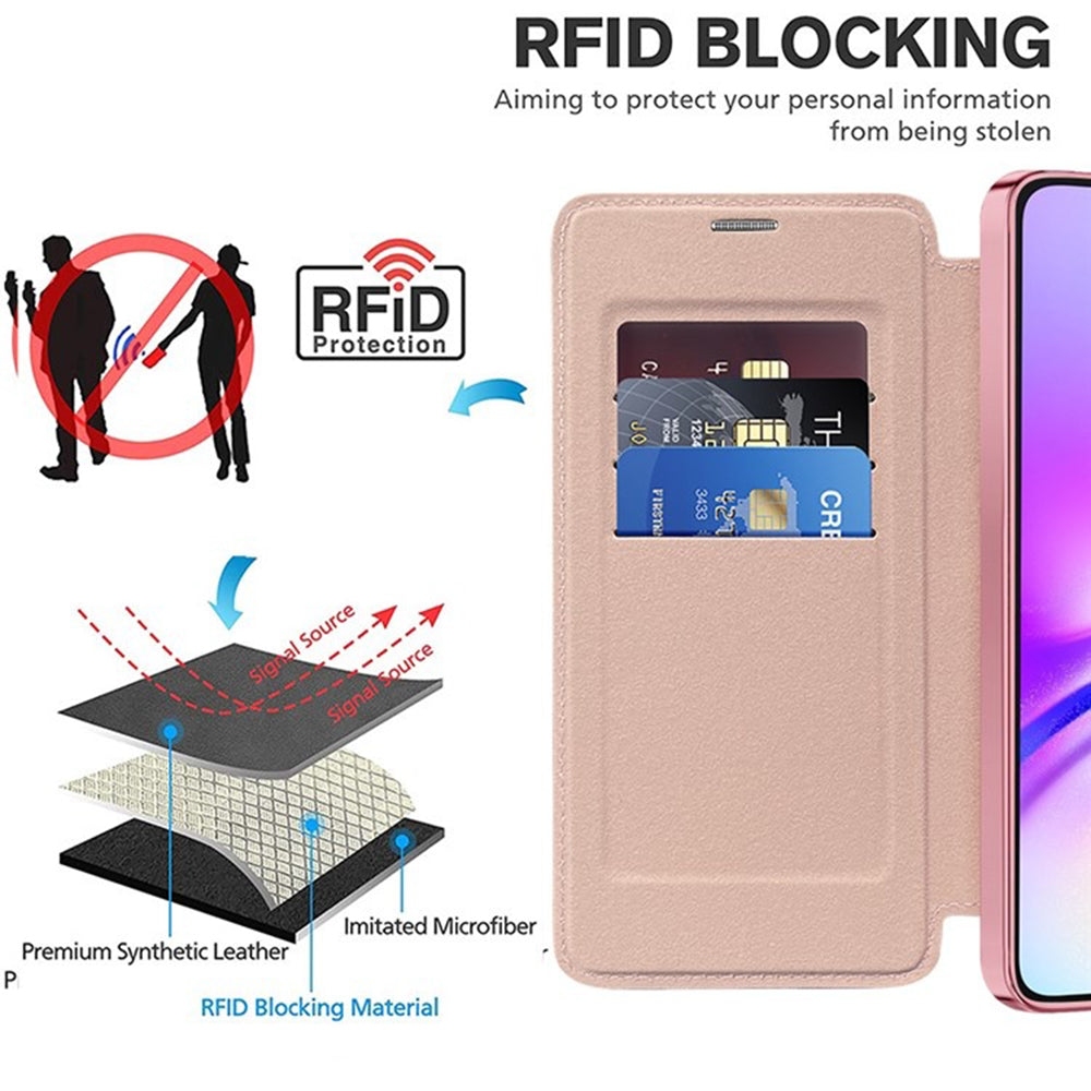 Custodia MagSafe per Samsung Galaxy A05s A057, Techsuit, SmartMag Book, Rosa