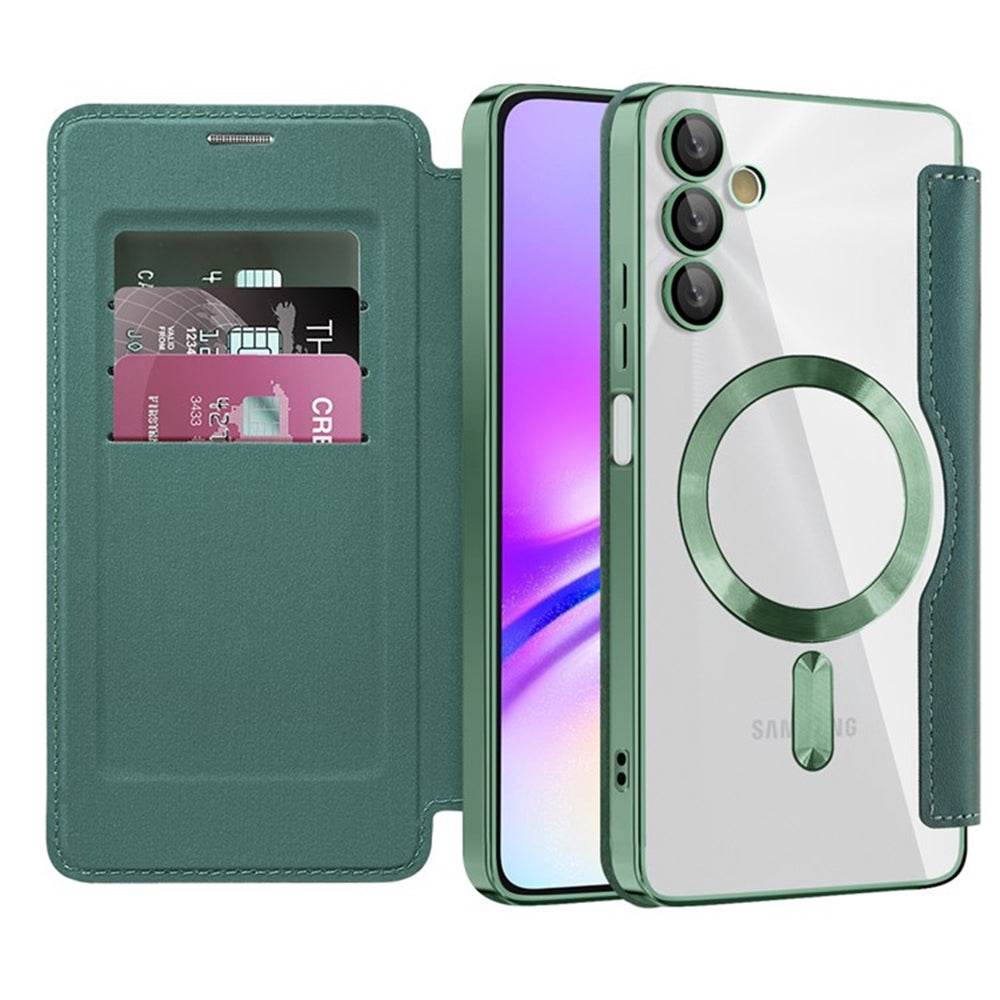 Coque MagSafe pour Samsung Galaxy A05s A057, Techsuit, SmartMag Book, Vert