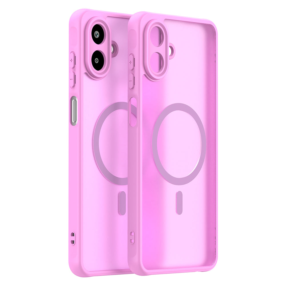 Custodia MagSafe per Samsung Galaxy A07 4G A075, Techsuit, HaloFrost II, Rosa
