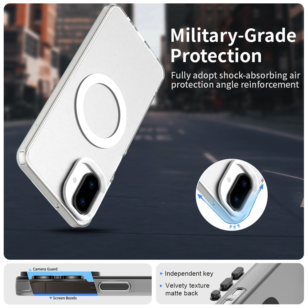 Custodia MagSafe per Samsung Galaxy A07 4G A075, Techsuit, CandyCase, Bianca