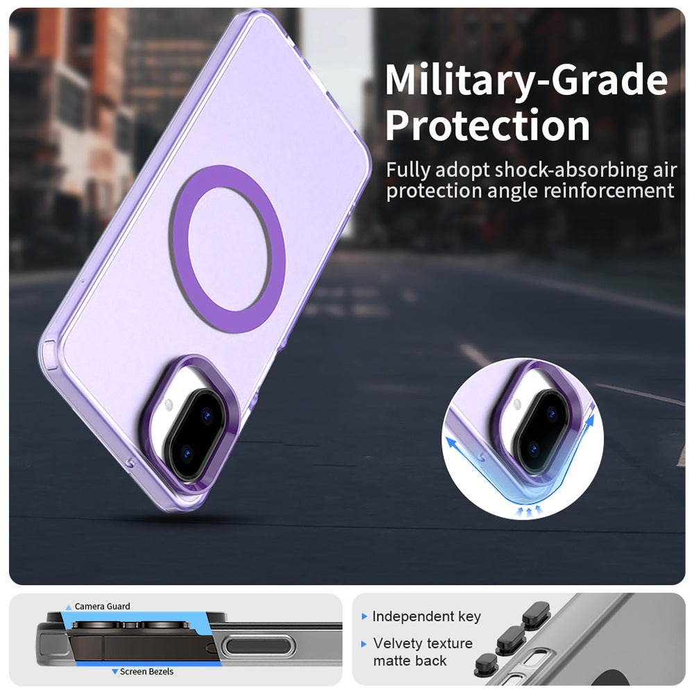 Custodia MagSafe per Samsung Galaxy A07 4G A075, Techsuit, CandyCase, Viola