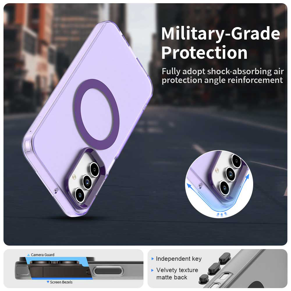 Custodia MagSafe per Samsung Galaxy A15 5G A156 / A15 A155, Techsuit, CandyCase, Viola