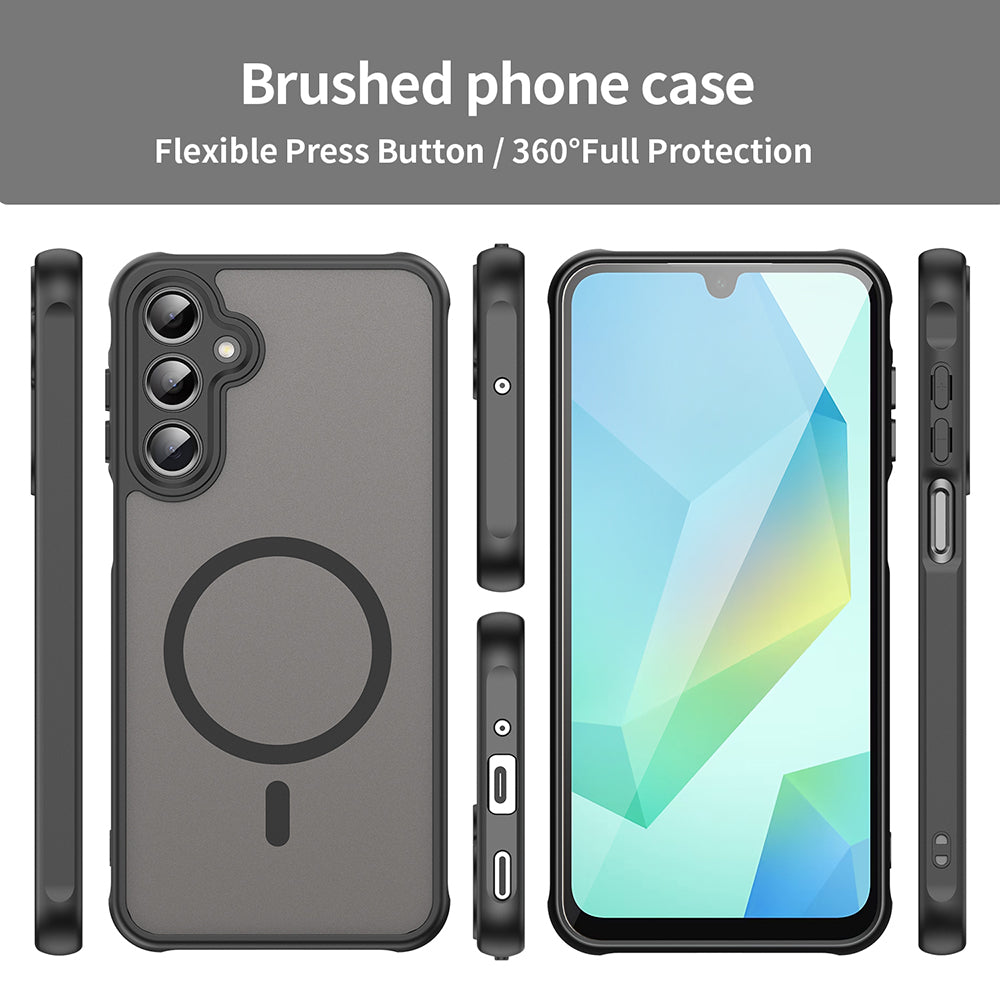 Coque MagSafe pour Samsung Galaxy A16 5G A166 / A16 4G A165, Techsuit, HaloFrost II, Noire