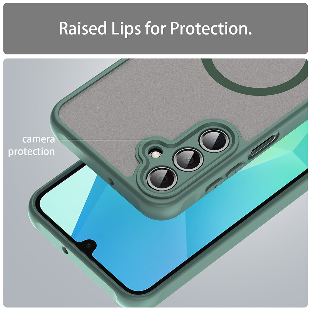 Custodia MagSafe per Samsung Galaxy A16 5G A166 / A16 4G A165, Techsuit, HaloFrost II, Verde