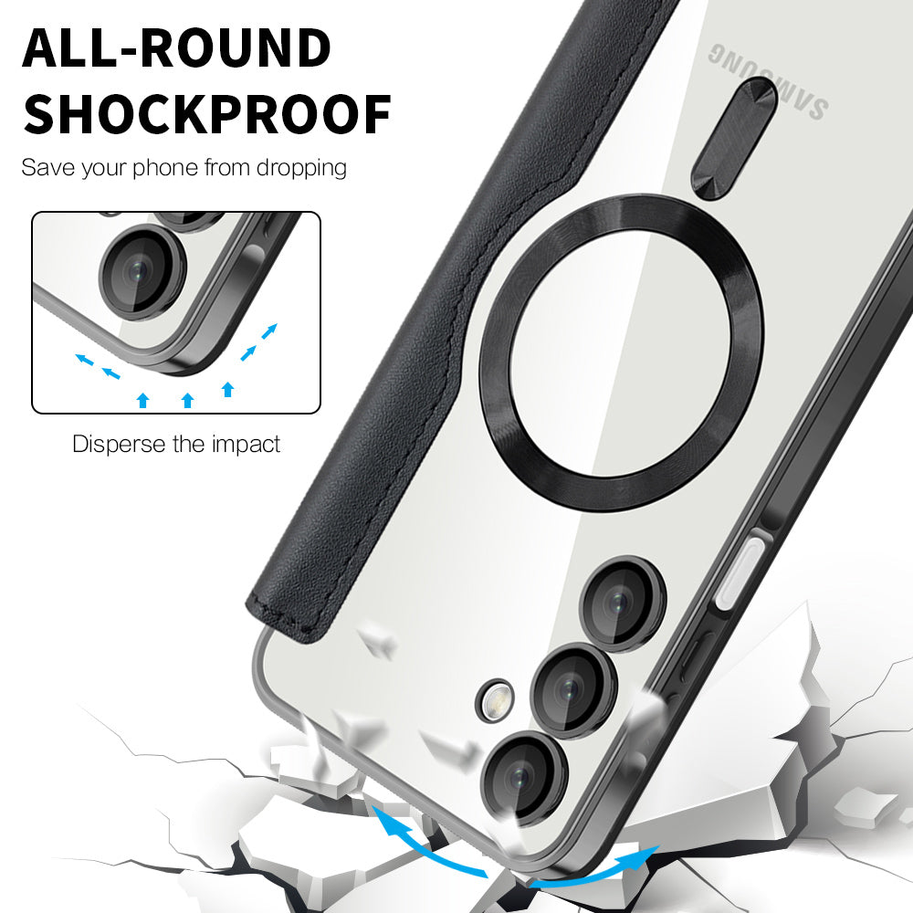 Custodia MagSafe per Samsung Galaxy A16 5G A166 / A16 4G A165, Techsuit, SmartMag Book, Nera