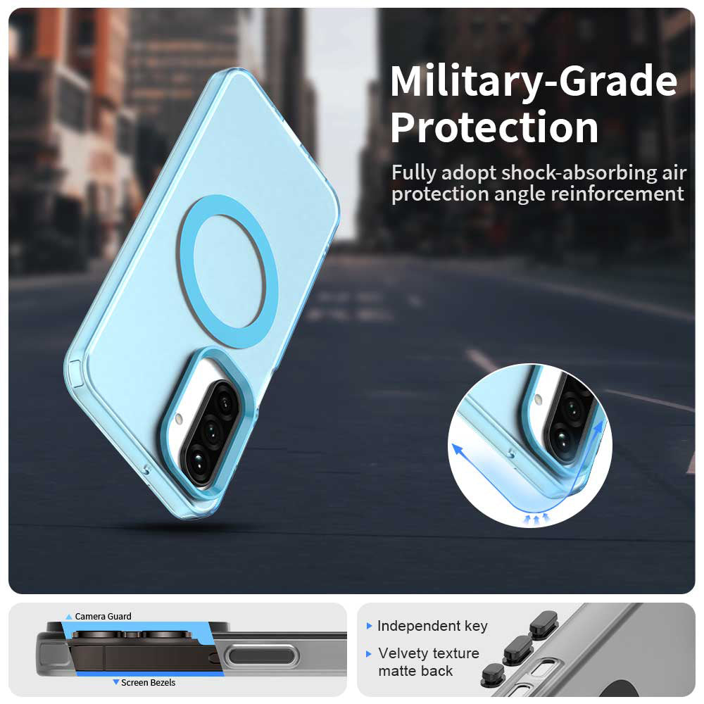 Custodia MagSafe per Samsung Galaxy A17 5G, Techsuit, CandyCase, Blu