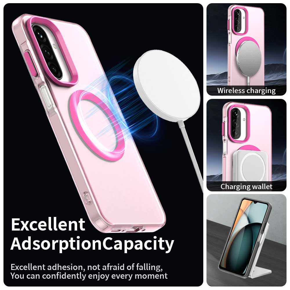 Custodia MagSafe per Samsung Galaxy A17 5G A176, Techsuit, CandyCase, Rosa