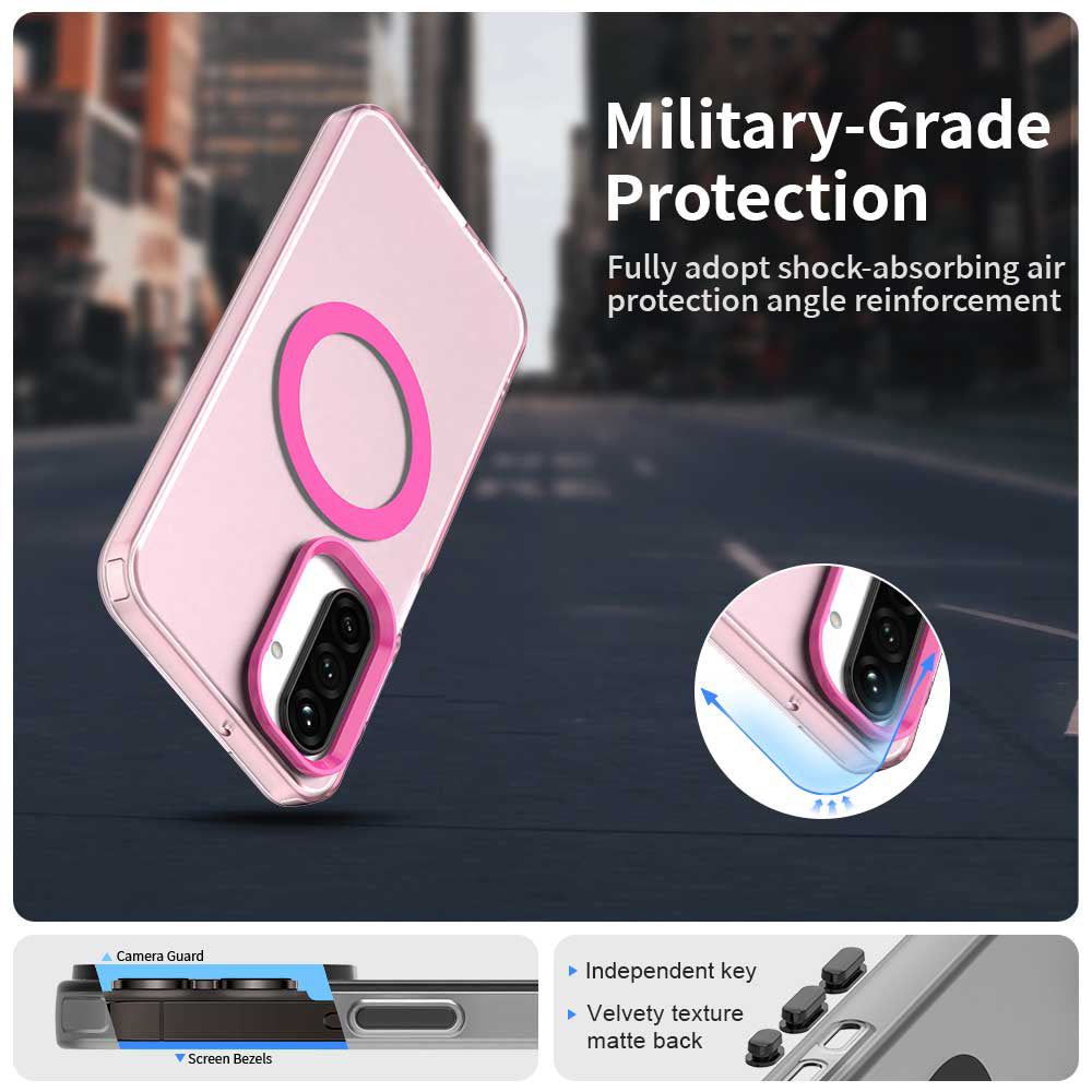 Custodia MagSafe per Samsung Galaxy A17 5G A176, Techsuit, CandyCase, Rosa