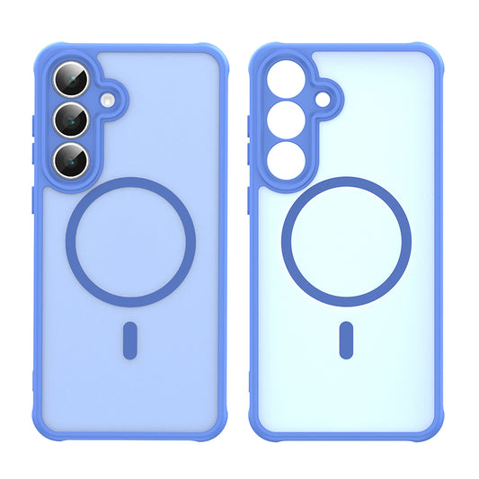 Coque MagSafe pour Samsung Galaxy A17 5G, Techsuit, HaloFrost II, Bleue