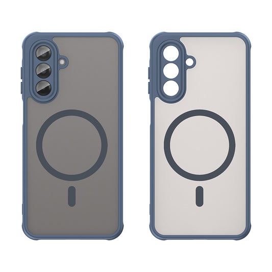 Custodia MagSafe per Samsung Galaxy A17 5G, Techsuit, HaloFrost II, Blu Navy