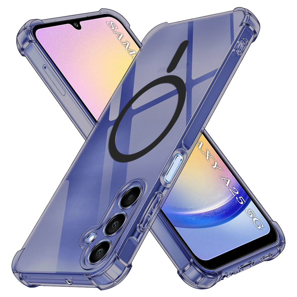 Coque MagSafe pour Samsung Galaxy A25 A256, Techsuit, Transparente Antichoc, Fumé