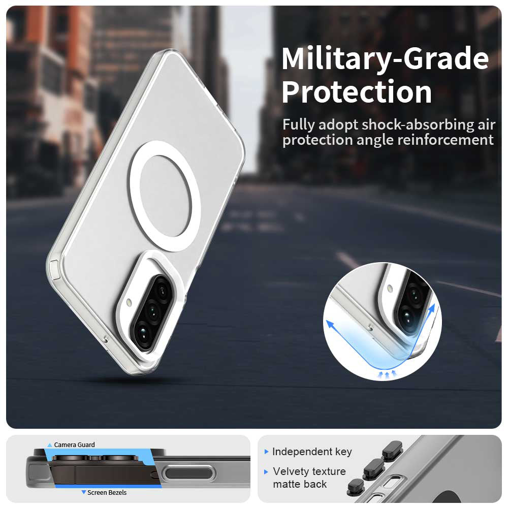 Custodia MagSafe per Samsung Galaxy A26 A266, Techsuit, CandyCase, Bianca