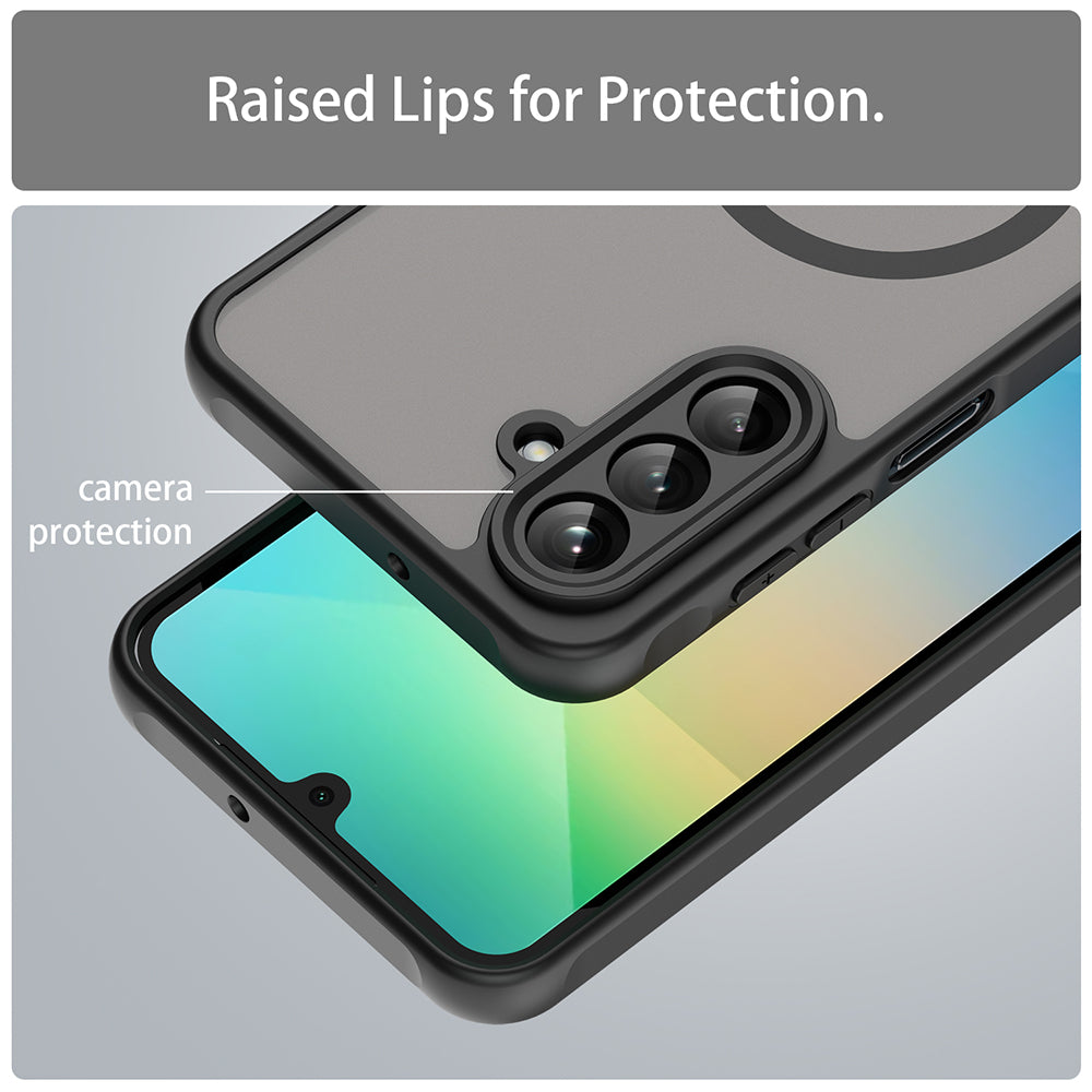 Coque MagSafe pour Samsung Galaxy A26 A266, Techsuit, HaloFrost II, Noire