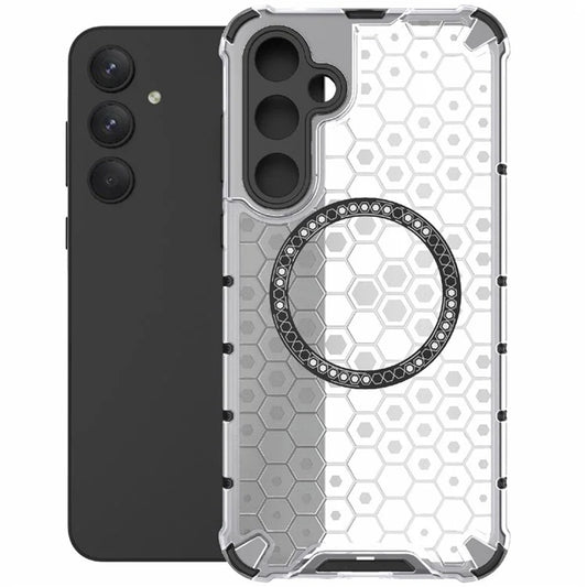 Custodia MagSafe per Samsung Galaxy A35 5G A356, Techsuit, HoneyComb Shield, Bianca