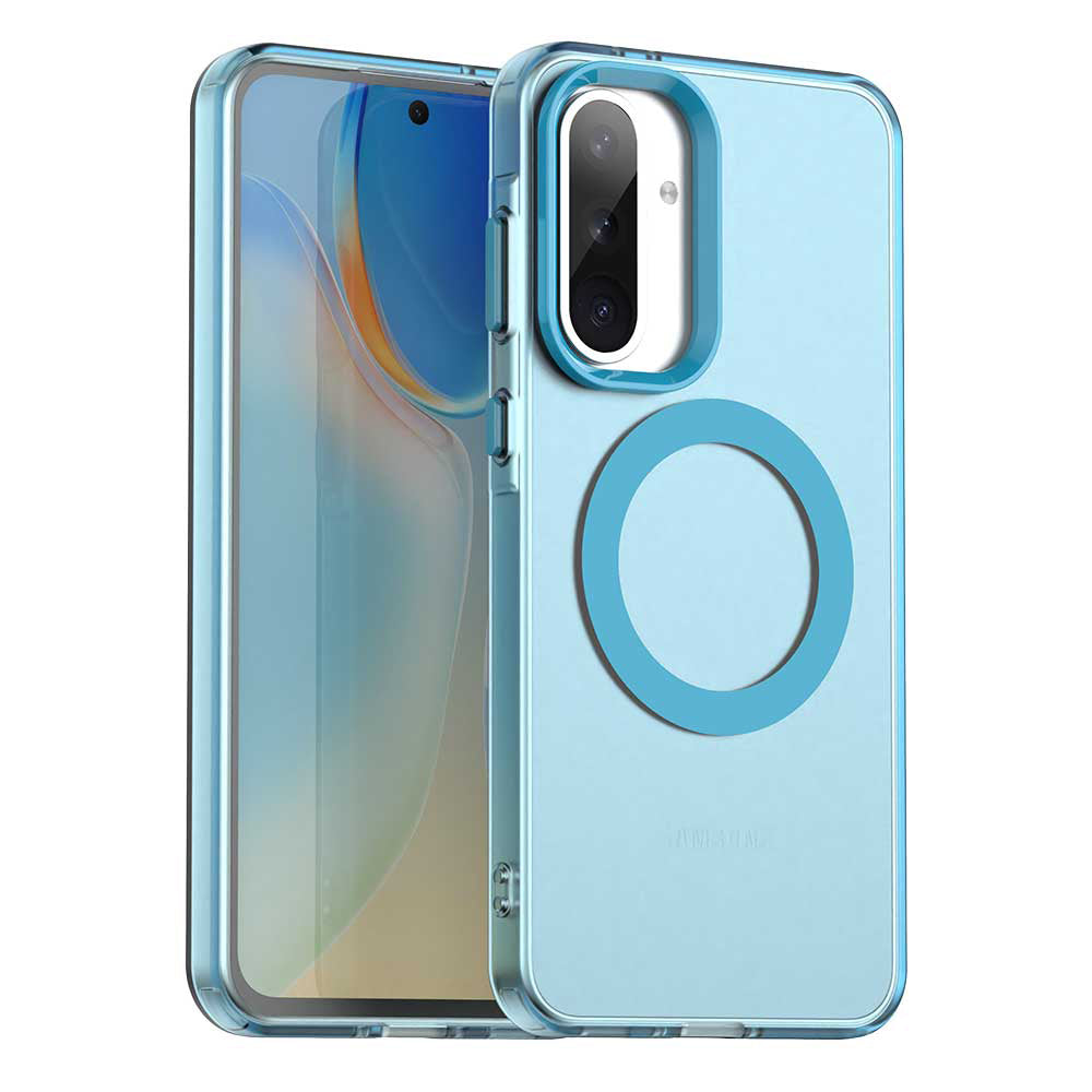 Coque MagSafe pour Samsung Galaxy A36 A366, Techsuit, CandyCase, Bleue
