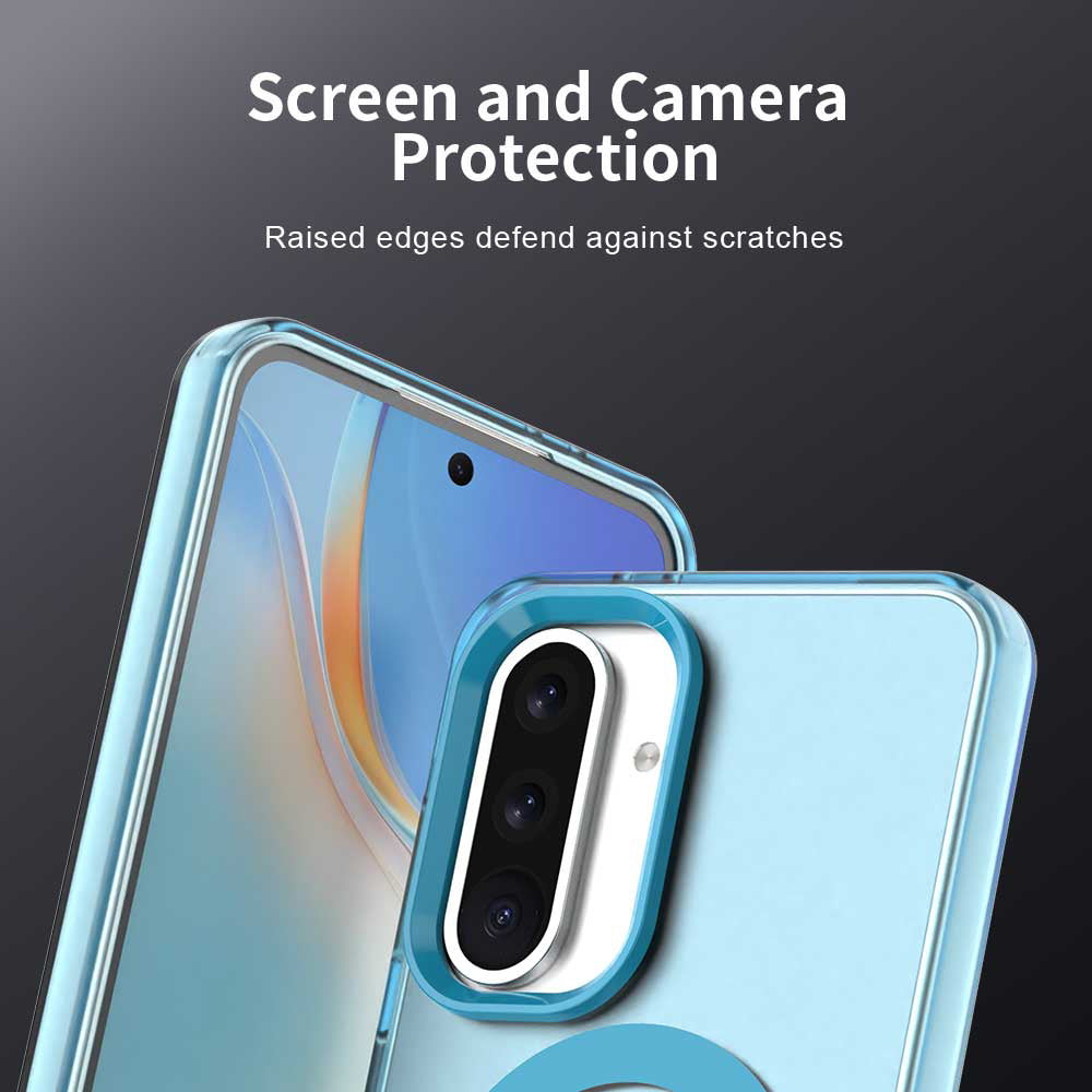 Coque MagSafe pour Samsung Galaxy A36 A366, Techsuit, CandyCase, Bleue