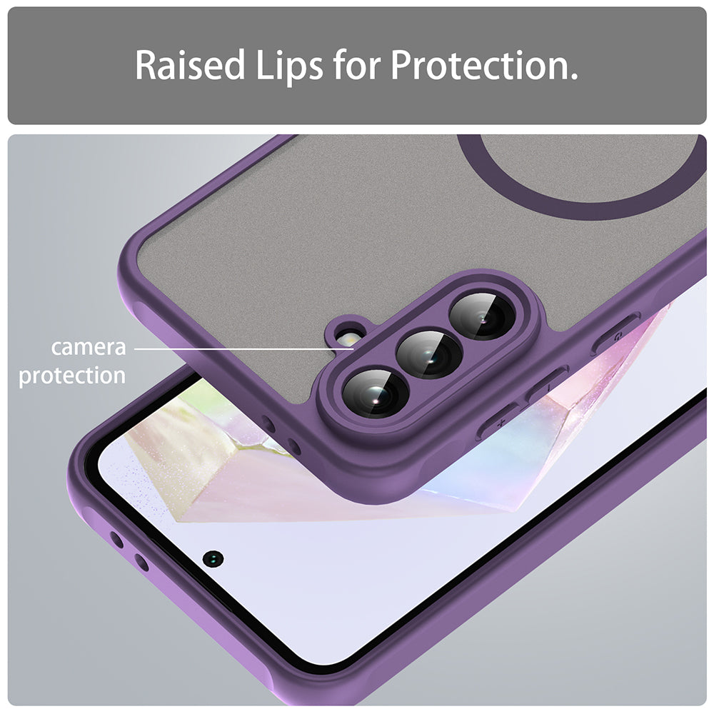 Custodia MagSafe per Samsung Galaxy A36 A366, Techsuit, HaloFrost II, Viola